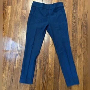 LOFT Navy and Teal Patterned Pants